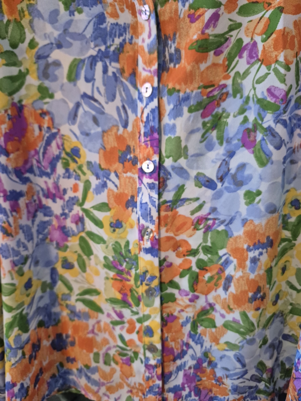 Cato Multicolor Floral Ruffle-Sleeve Button Front Blouse - Picture 4 of 6